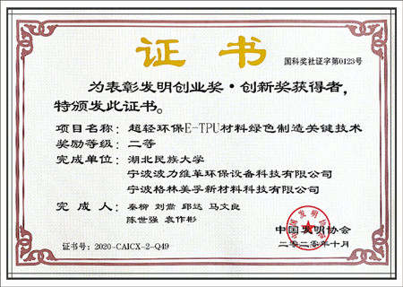 發明創業創新二等獎
